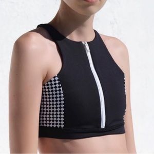IVL Collective Checkered Sports Bra sz.10 EUC